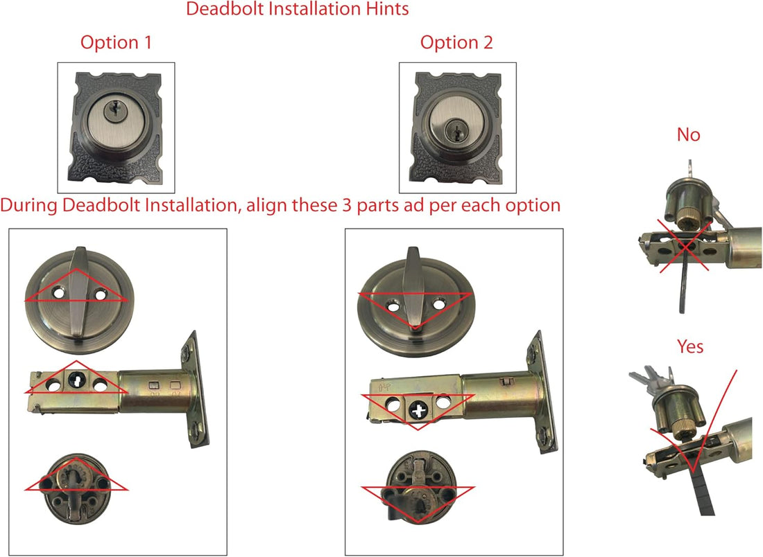 Zita Single Front Door Hardware Set, Grip Entry Door Lock Set with Lever Handle and deadbolt, Antique Copper